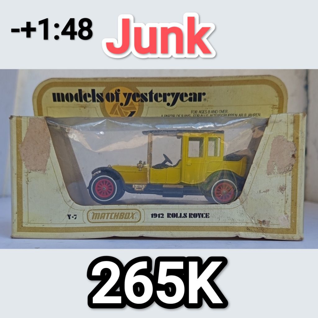 Diecast Vintage Matchbox Lesney Models of Yesteryear 1912 Rolls Royce