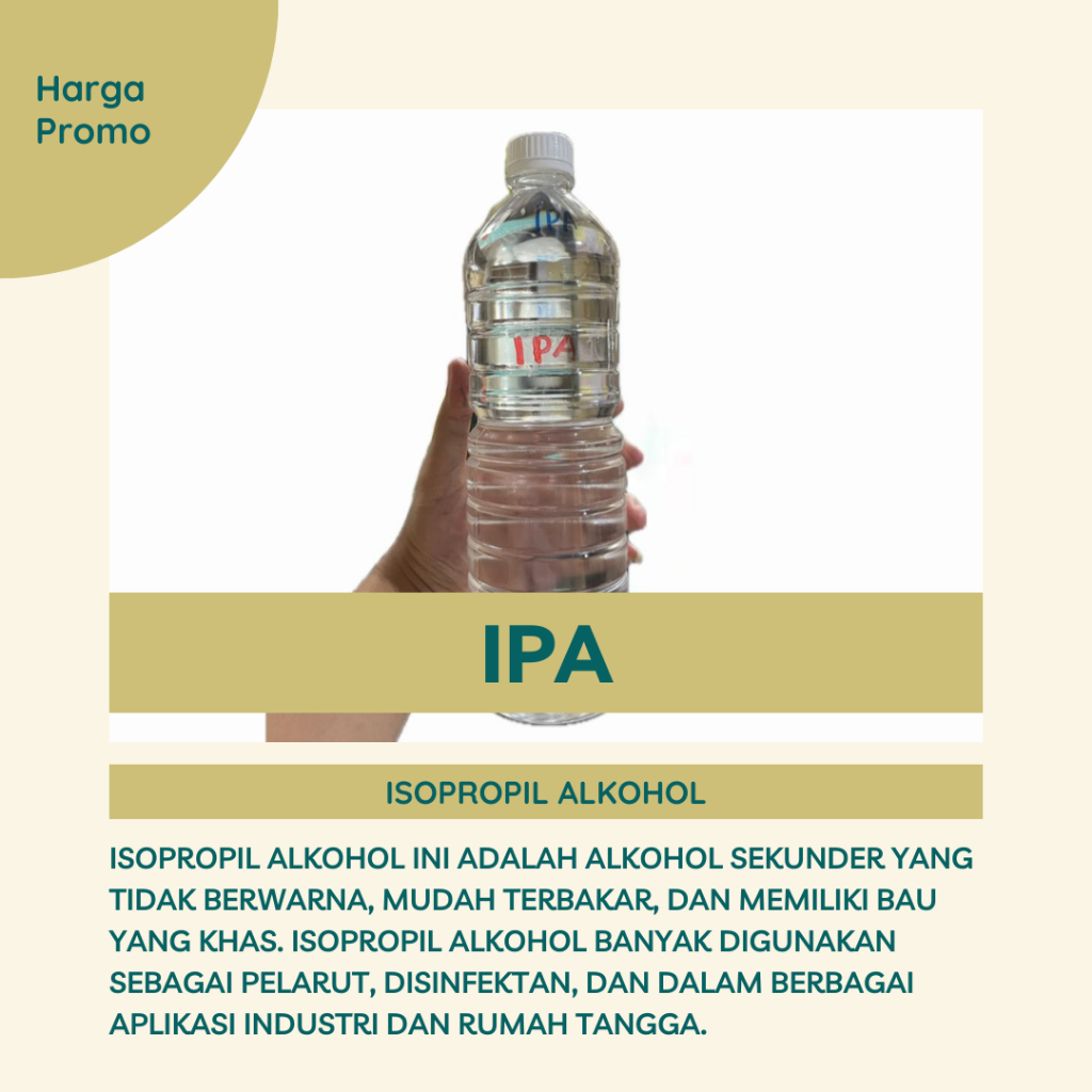 IPA Isopropil Alkohol 100% 1 Liter