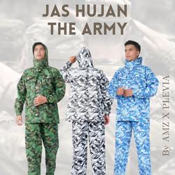 Jas Hujan Mantel Mantol Baju Jaket Celana Dewasa Pria Wanita Anti Rembes Tahan Air ARMY ARMI Doreng 