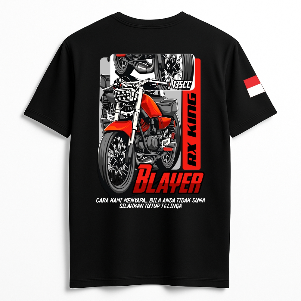 Kaos Yamaha RX King Blayer Pria Combed 30s - Hitam S-XXL