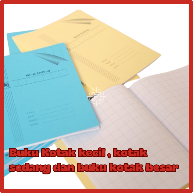 

Buku Kotak Kecil / Buku Kotak Sedang / Buku kotak Besar / Buku Tulis Kotak kecil sedang & besar / Buku Kotak