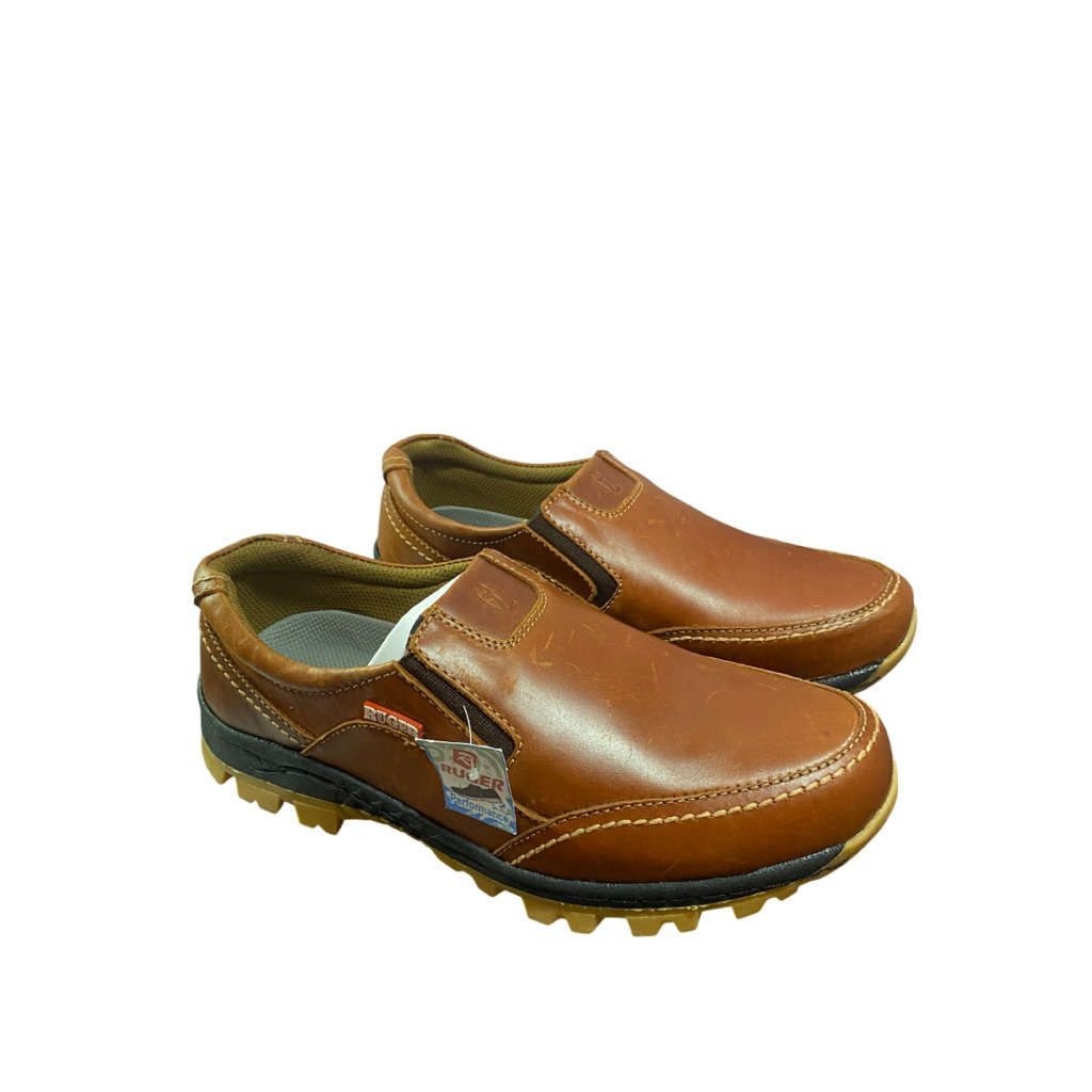 SEPATU PRIA KULIT SAPI ASLI | |SEPATU KULIT FREE JAHITAN | SEPTU KULIT RUGER