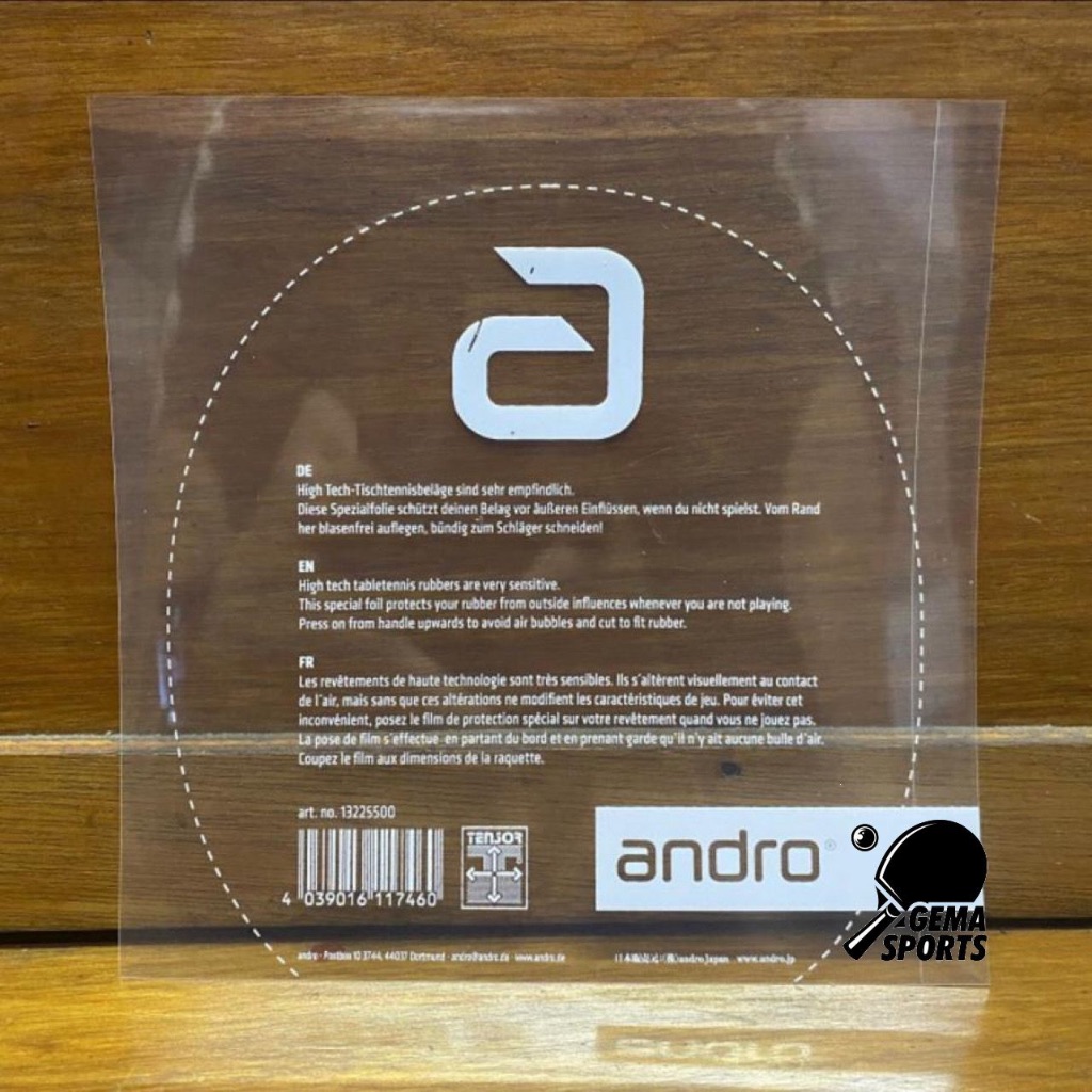 Rubber Protector Pelindung Karet Bet Tenis Meja ANDRO Transparan Ori