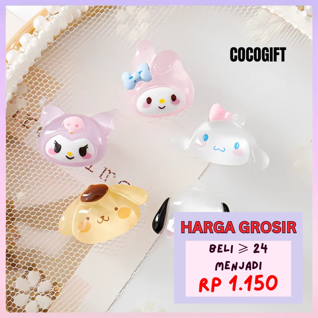 

3D Sanrio Stiker 3D Resin Clay Bling Cute Untuk DIY Dekor Gantungan