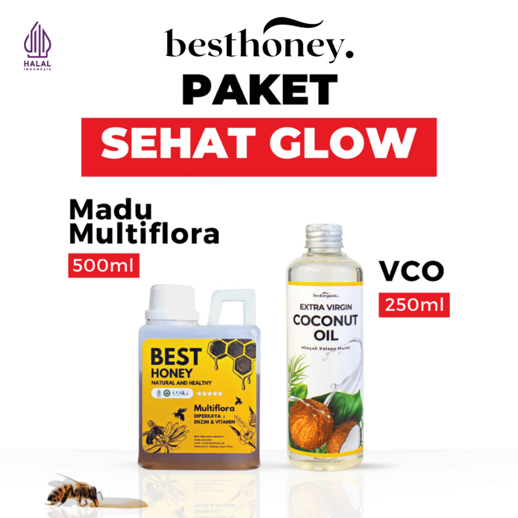 

Best Honey Paket Bundling Sehat Glow Madu Multiflora 500gr dan VCO VIrgin Coconut Oil 250ml