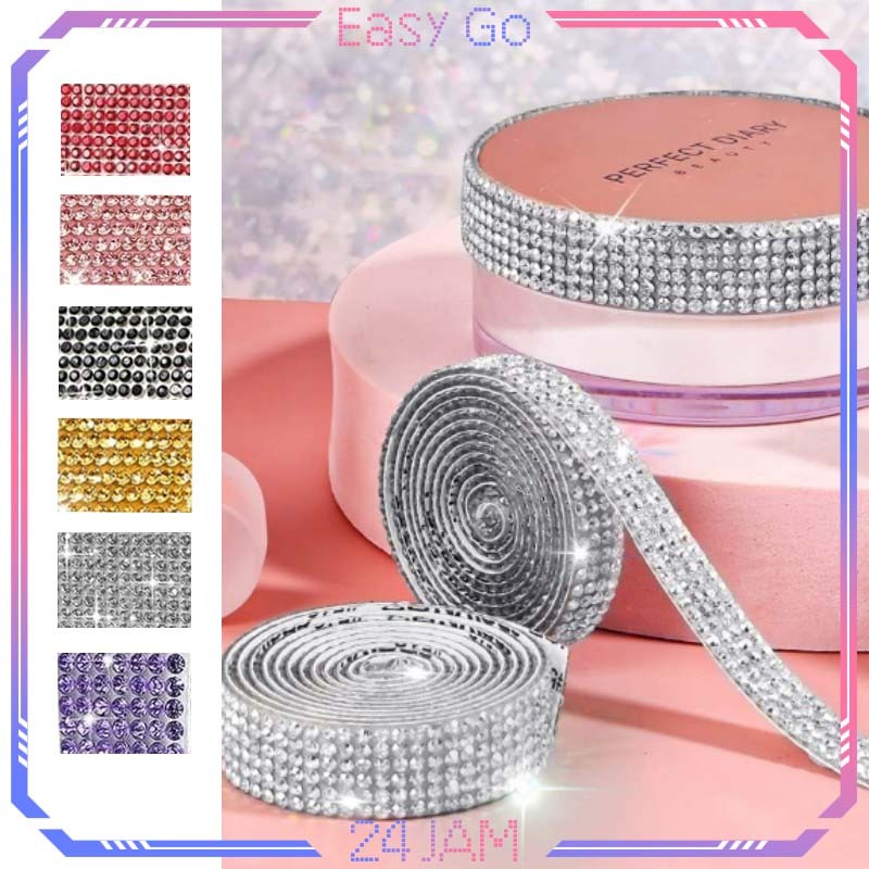 

Rhinestone Sticker Bling Bling Crystal Sticker Diamond Sticker Sticker Kristal Berlian 91cm Untuk Dekorasi Hadiah