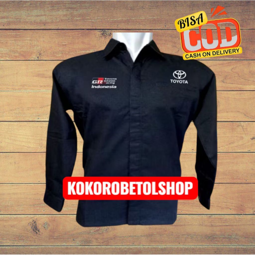 kantong 1 kemeja Toyota gazoo racing baju Toyota gazoo racing seragam Toyota gazoo racing Pdh Toyota
