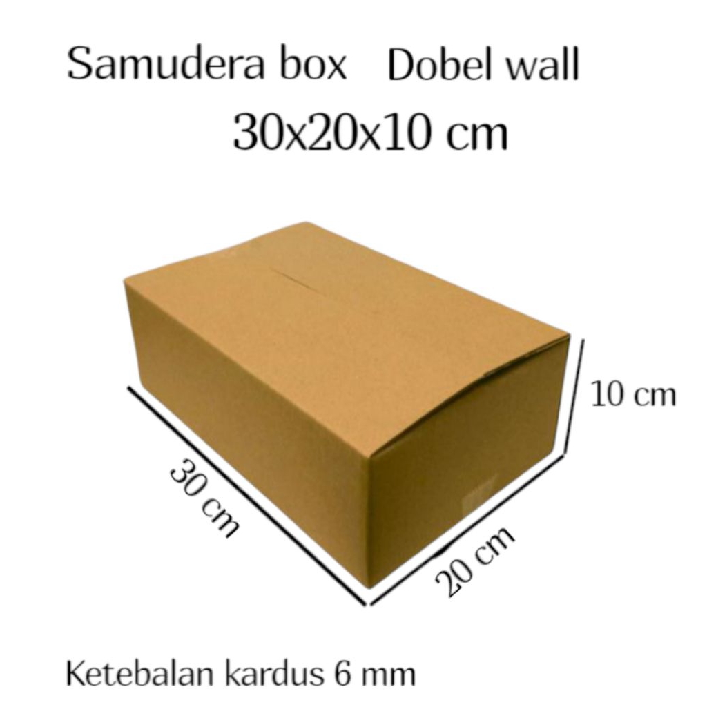

kardus box uk 30x20x10 cm cm ( dobel wall ) polos