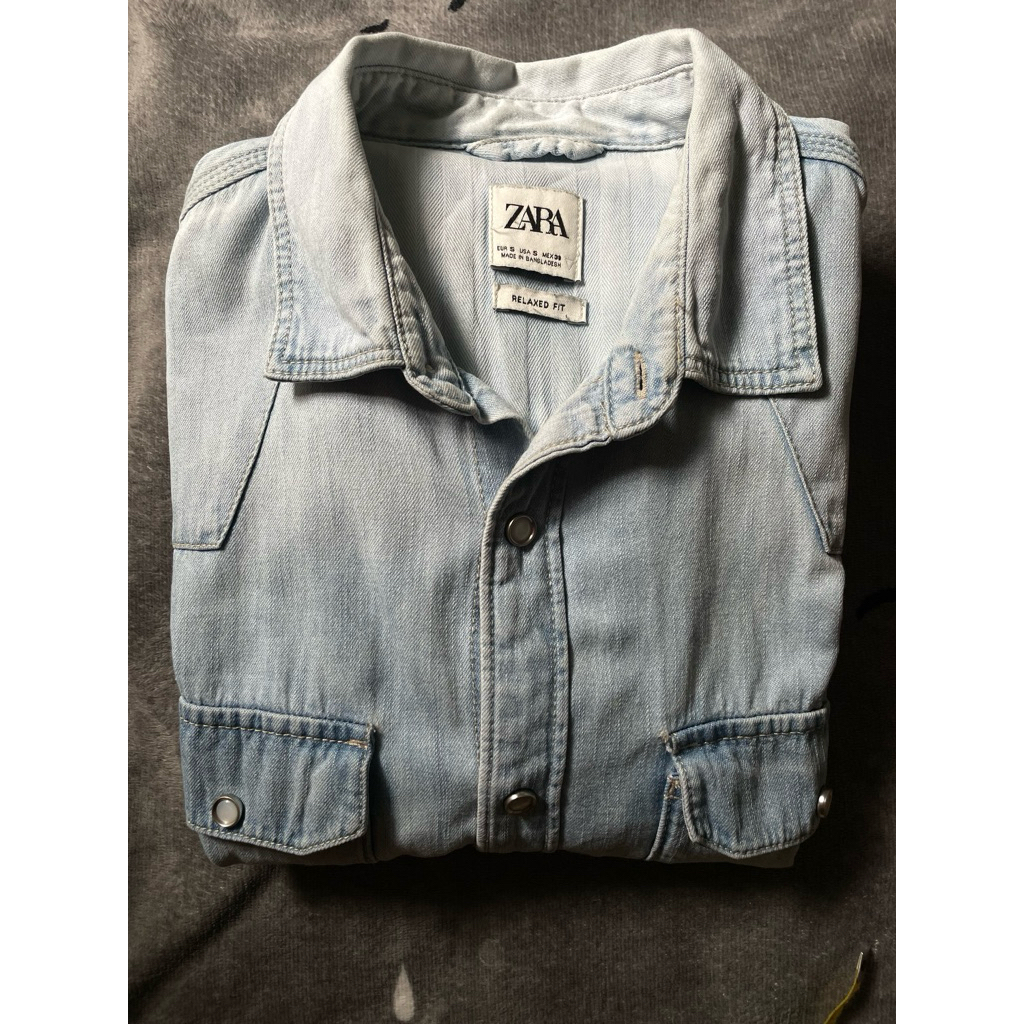 Kemeja Zara Denim ori