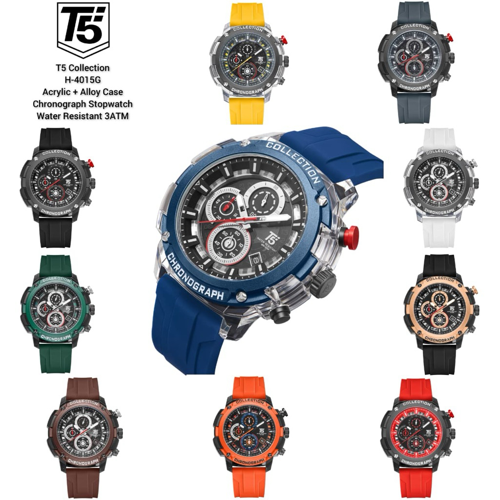 JAM TANGAN PRIA T5 COLLECTION  H4015/H 4015 ORIGINAL