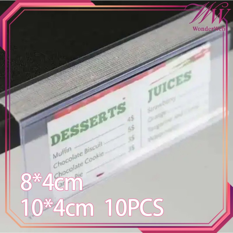 

10pcs/Set Price Tag Tempel Price Tag Holder Label Harga Minimarket Price Rail Double Tape Label Harga Rak