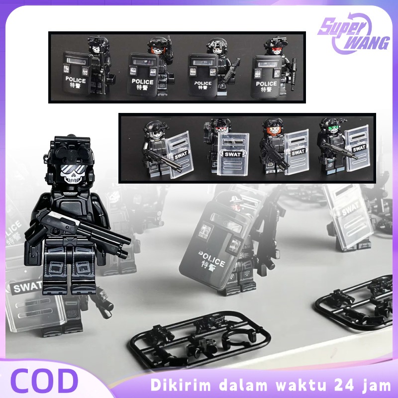 8pcs Mainan Tentara Kecil Mainan Balok Military Mainan Orang Orangan Tentara Minifigure Army