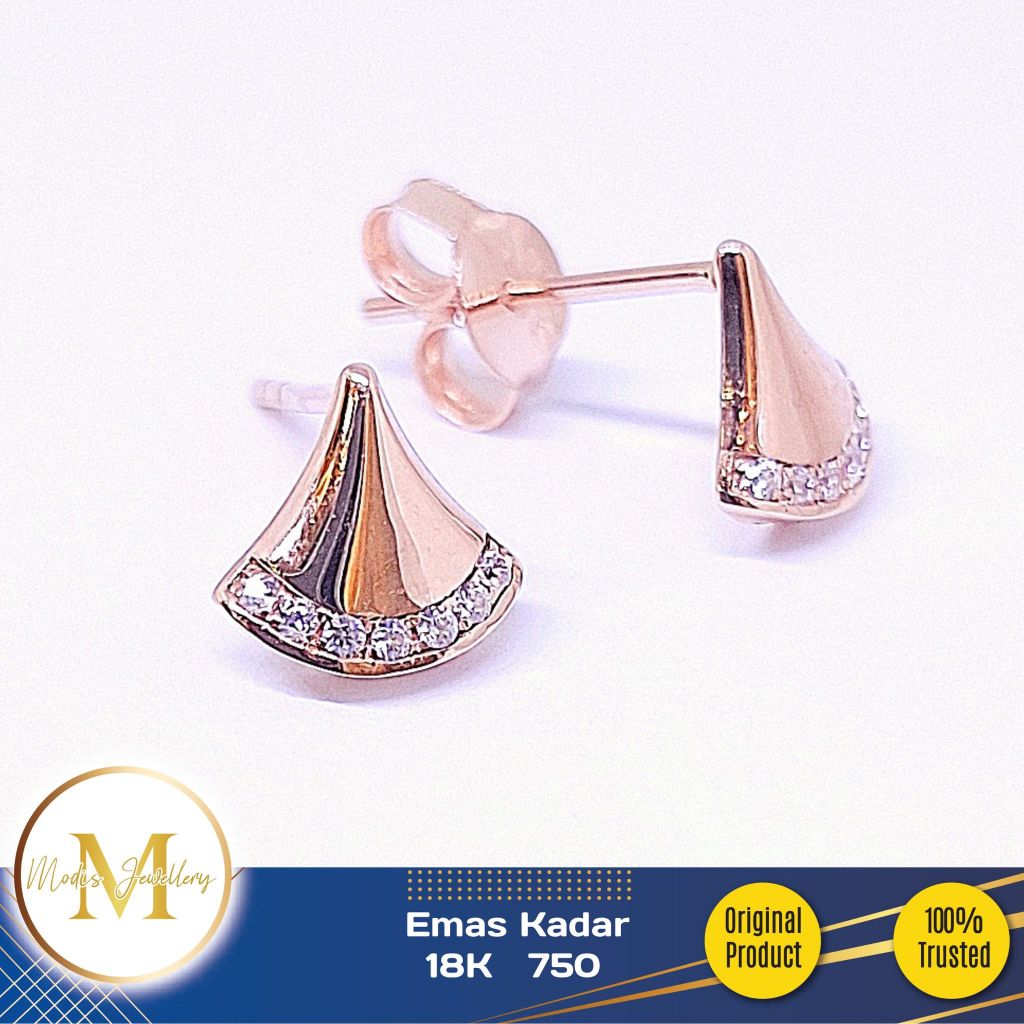 MODIS JEWELLERY - Anting Divas Italy AU Rosegold - Emas 18k  750