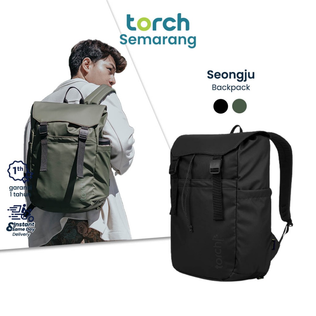TORCH Tas Ransel Laptop Pria 19L Anti Air Seongju| Backpack Besar Sekolah Kerja Travel