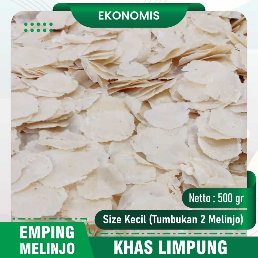 

Emping Melinjo Khas Limpung size Kecil berat 500 gram