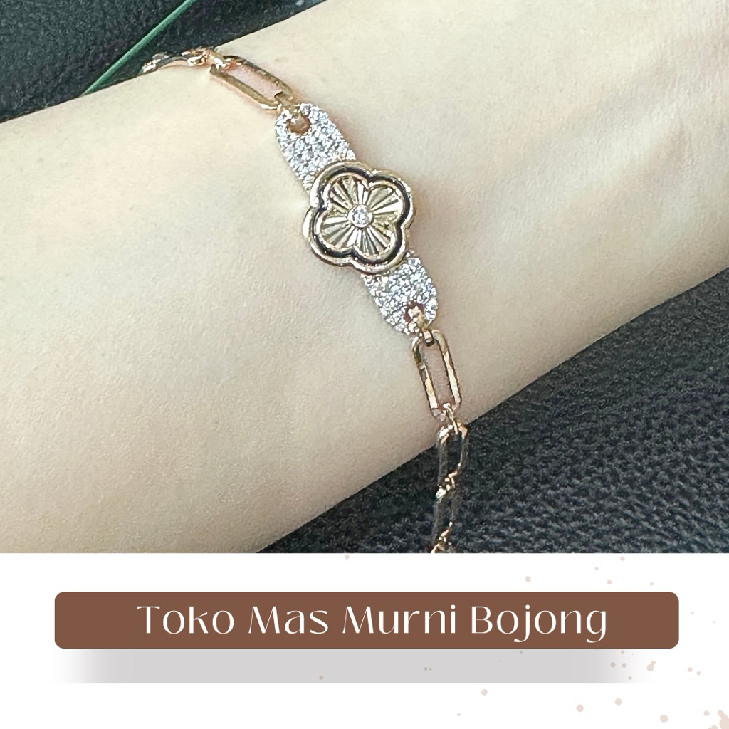 gelang model panklip garis hitam 6K toko mas murni