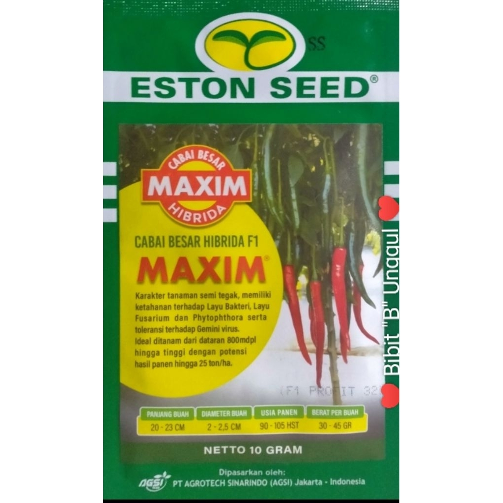 Benih Cabe Besar F1 Maxim (F1 Profit 32) Original .