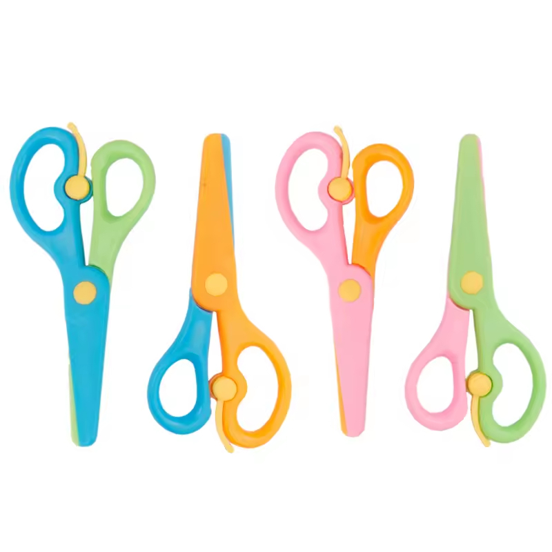 

(BISA COD) GUNTING KERTAS ANAK WARNA-WARNI GUNTING ORIGAMI SAFETY PLASTIC ROUNDED SCISSORS KIDS