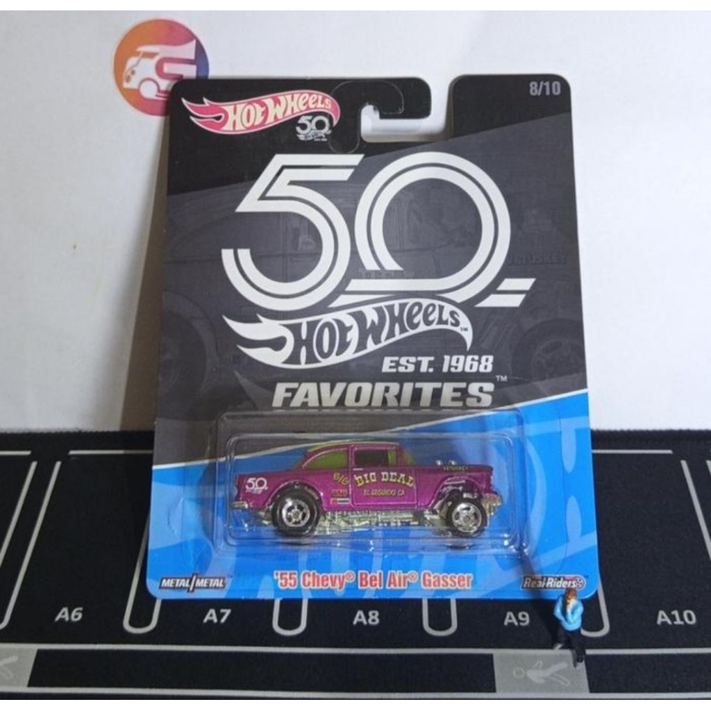 Hot wheels premium 55 chevy bel air gasser 50th anniversary