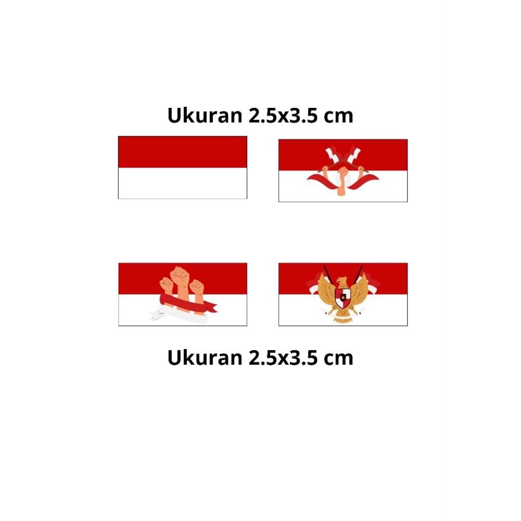 

Sticker bendera Indonesia satu paket isi 50 pcs murah, glossy, dapat banyak