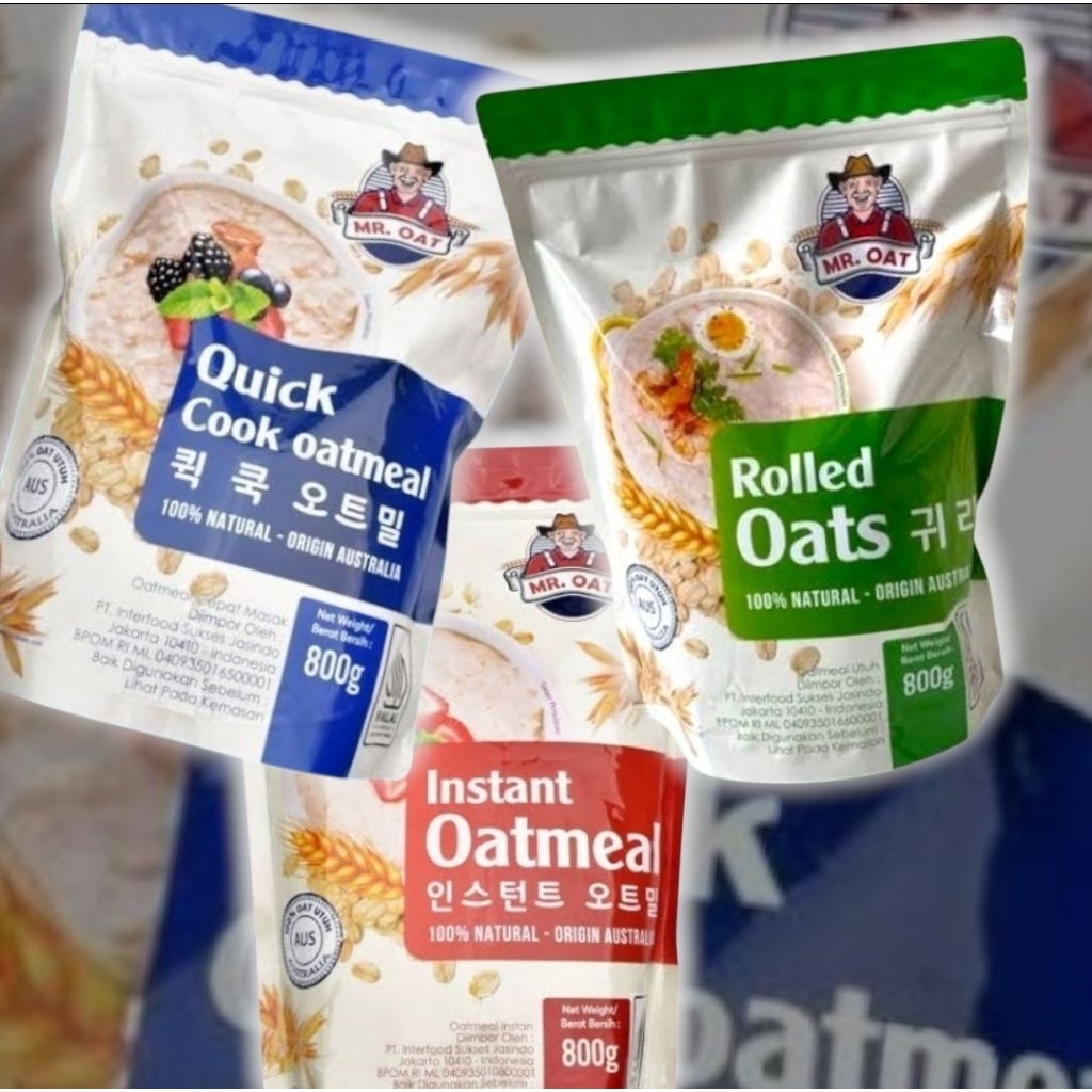 

MR. OAT OATMEAL INSTAN, ROLLED, QUICK COOK 800GR /MR.OAT OATMEAL 800GR
