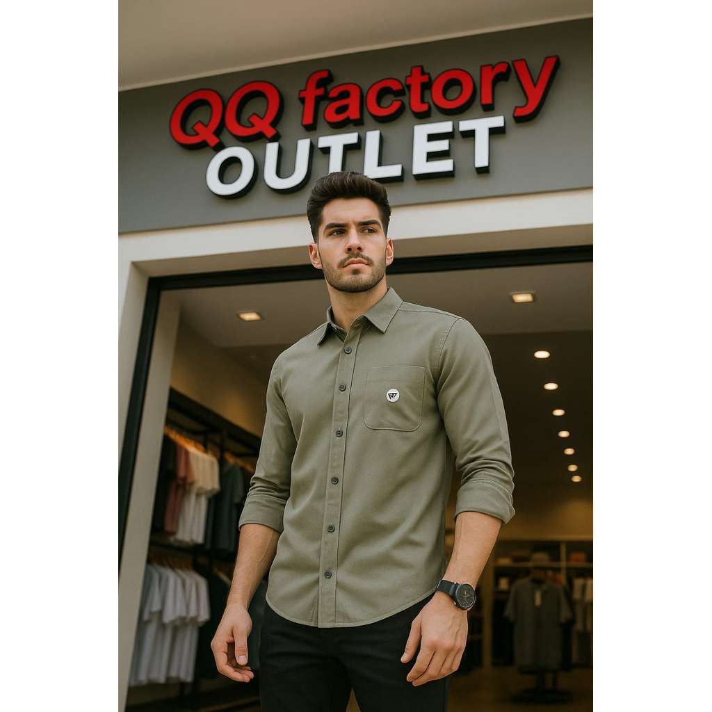 Kemeja Vissla Olive Green Lengan Panjang Pria