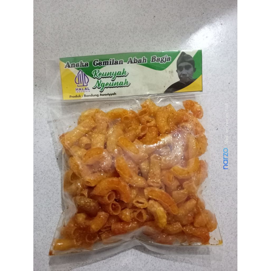 

Cemilan Cikruhhh Macroni kemasan 80gr • Jajanan Virall Macroni Cikruhhh Pedass