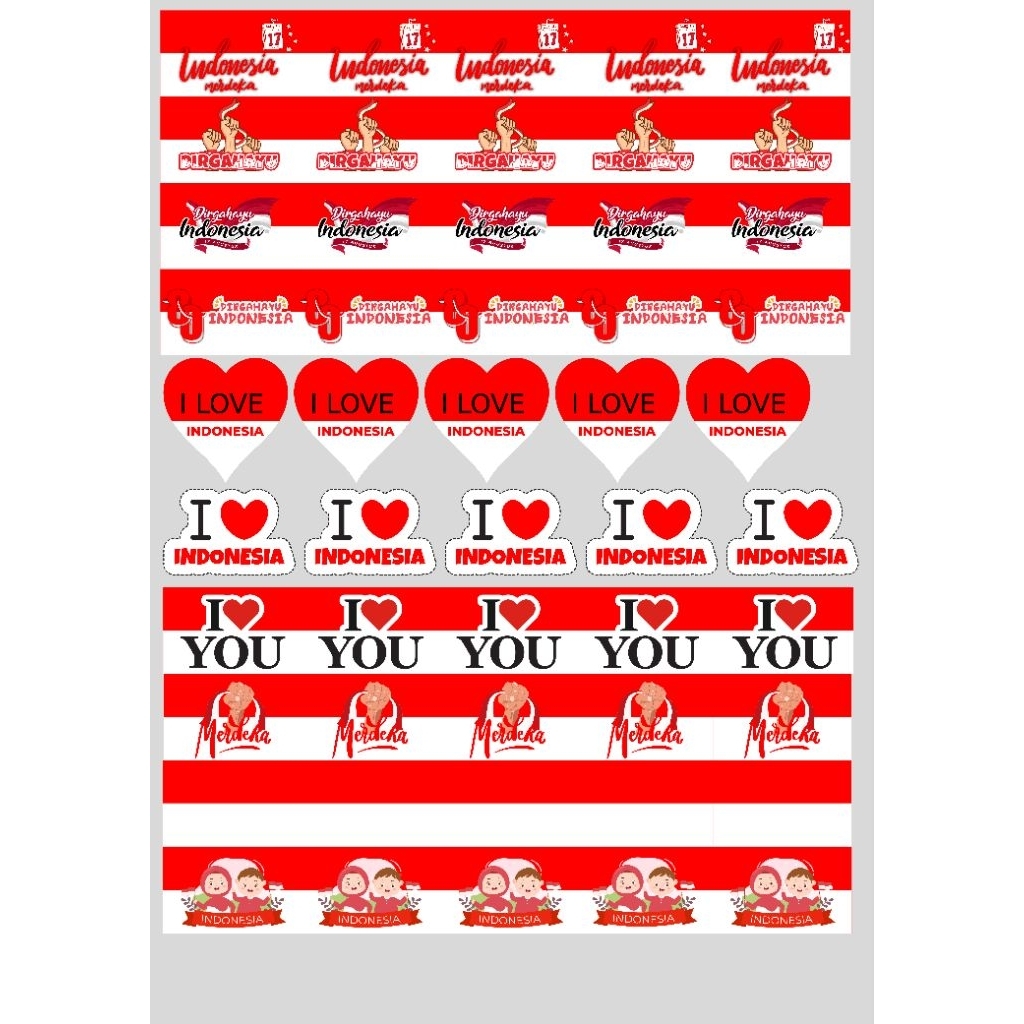 

stiker pipi bendera merah putih/bendera merah putih /hut ri /stiker bendera