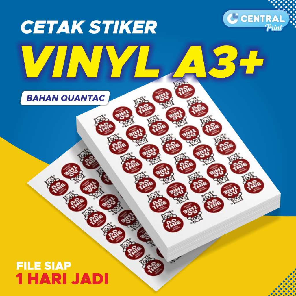 

Cetak Stiker Vinyl Cromo Transparan Cutting A3+