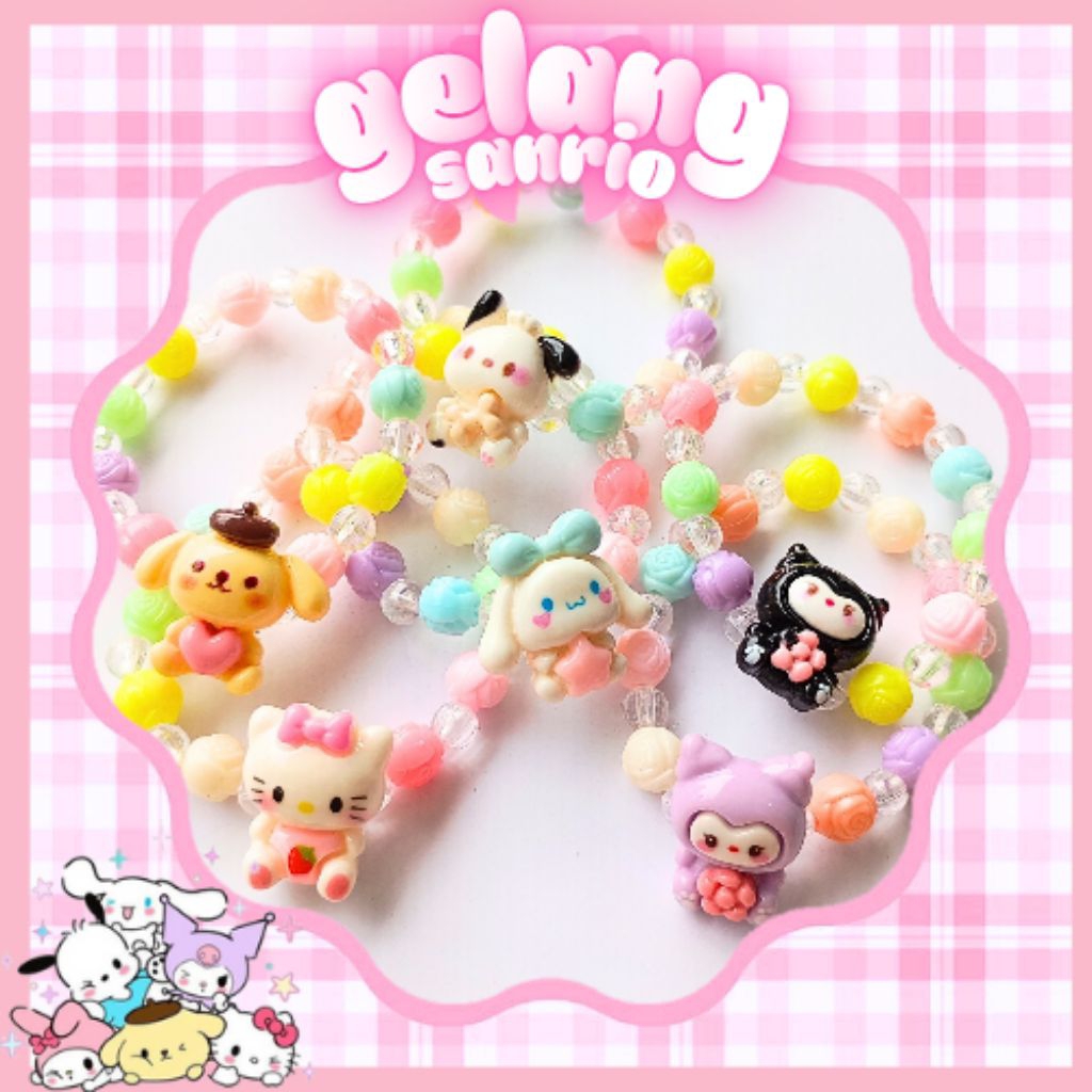 Gelang Anak Sanrio gelang anak perempuan melodi purin cinnamoroll kuromi anak