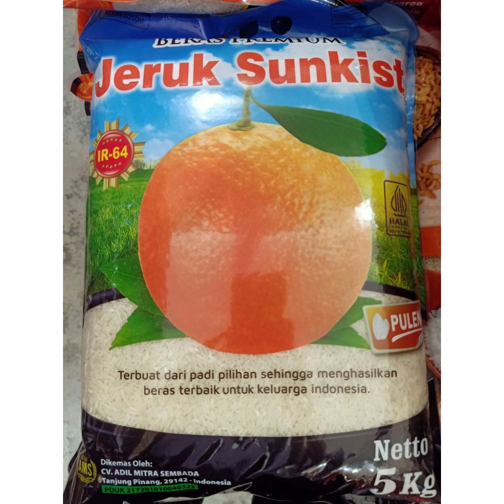 

Sunkist beras pulen lembek bersih 5kg