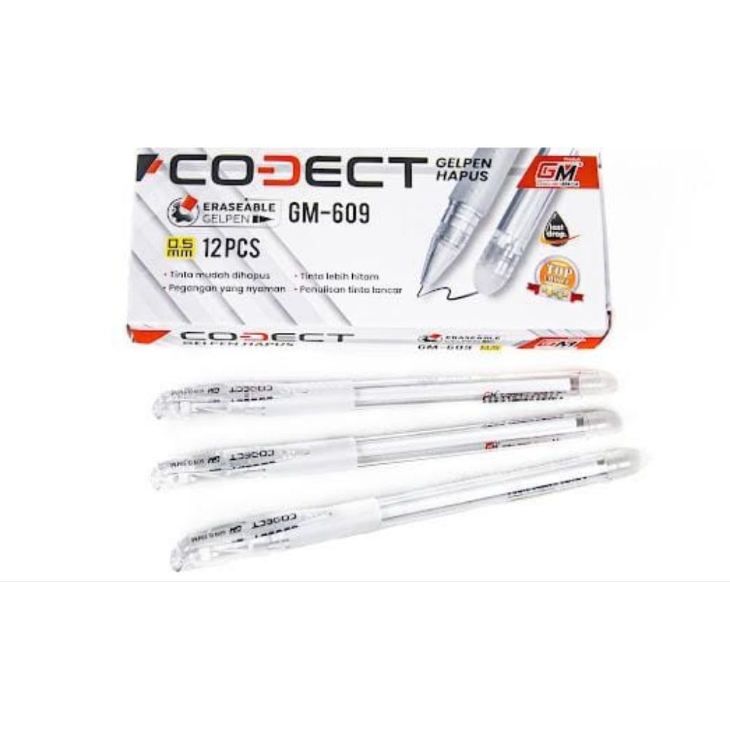 

Eraseable Gel Pen 0.5mm (1 PAck isi 12pcs)