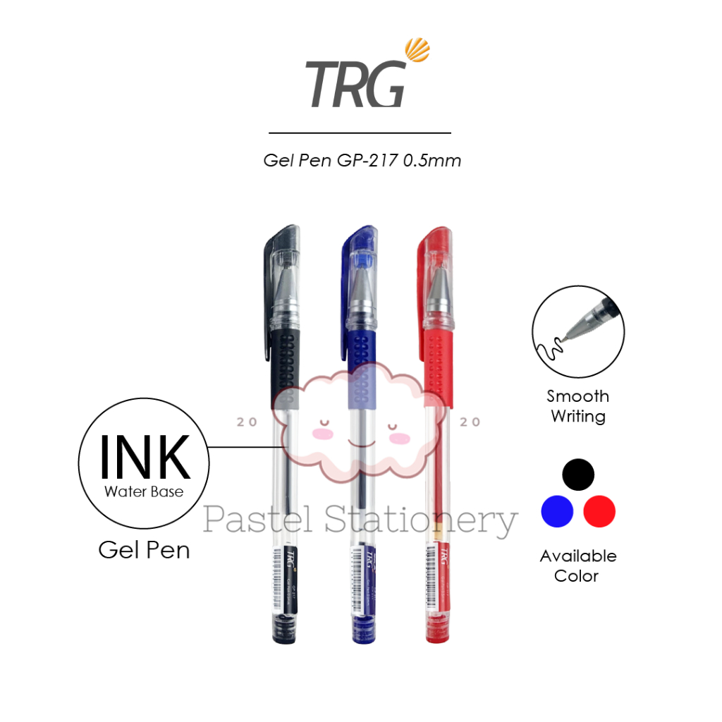 

TRG Gel Pen GP-217 0.5mm - Pulpen Bolpen Pena Gel Hitam Biru Merah 0,5 mm TRG