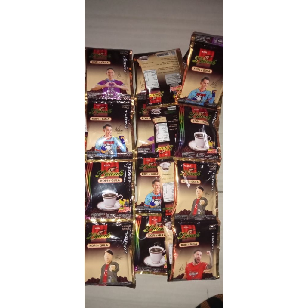 

Kopi + gula premium luwak hitam 10 sachet Termurah