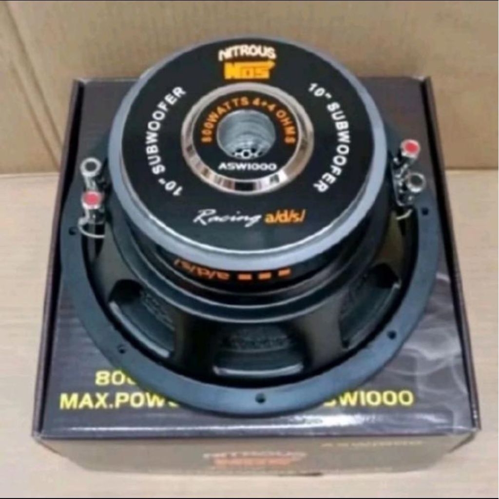 Speaker Subwoofer 10 inch ADS Nitrous NOS 800 Watt Double Coil Original