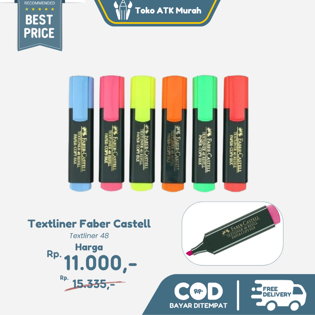 

Highlighter Warna Textliner 48 Faber Castell Fluorescent Colours