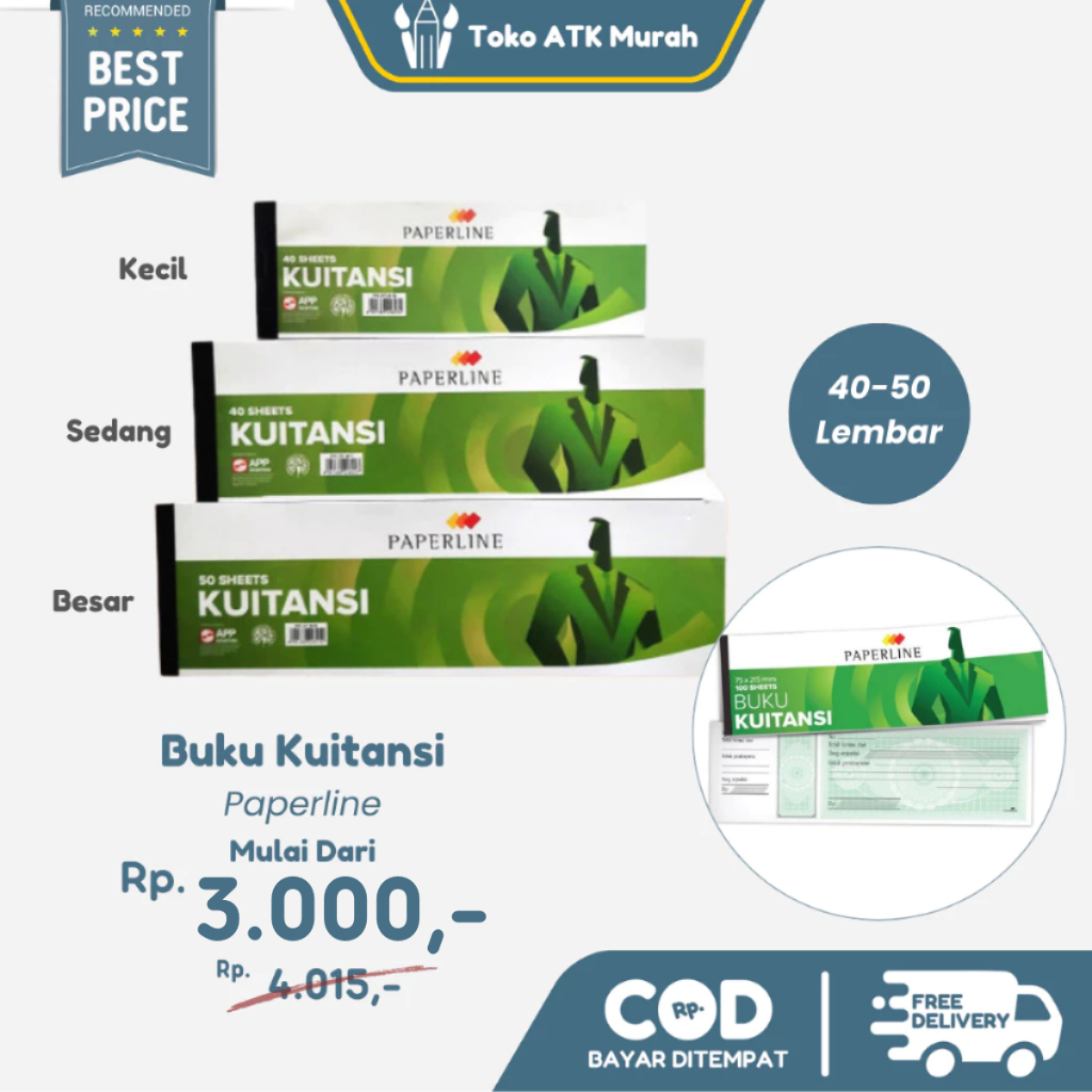 

Kwitansi / Kuitansi Paperline Kecil (KT 40 M) 40 Lembar