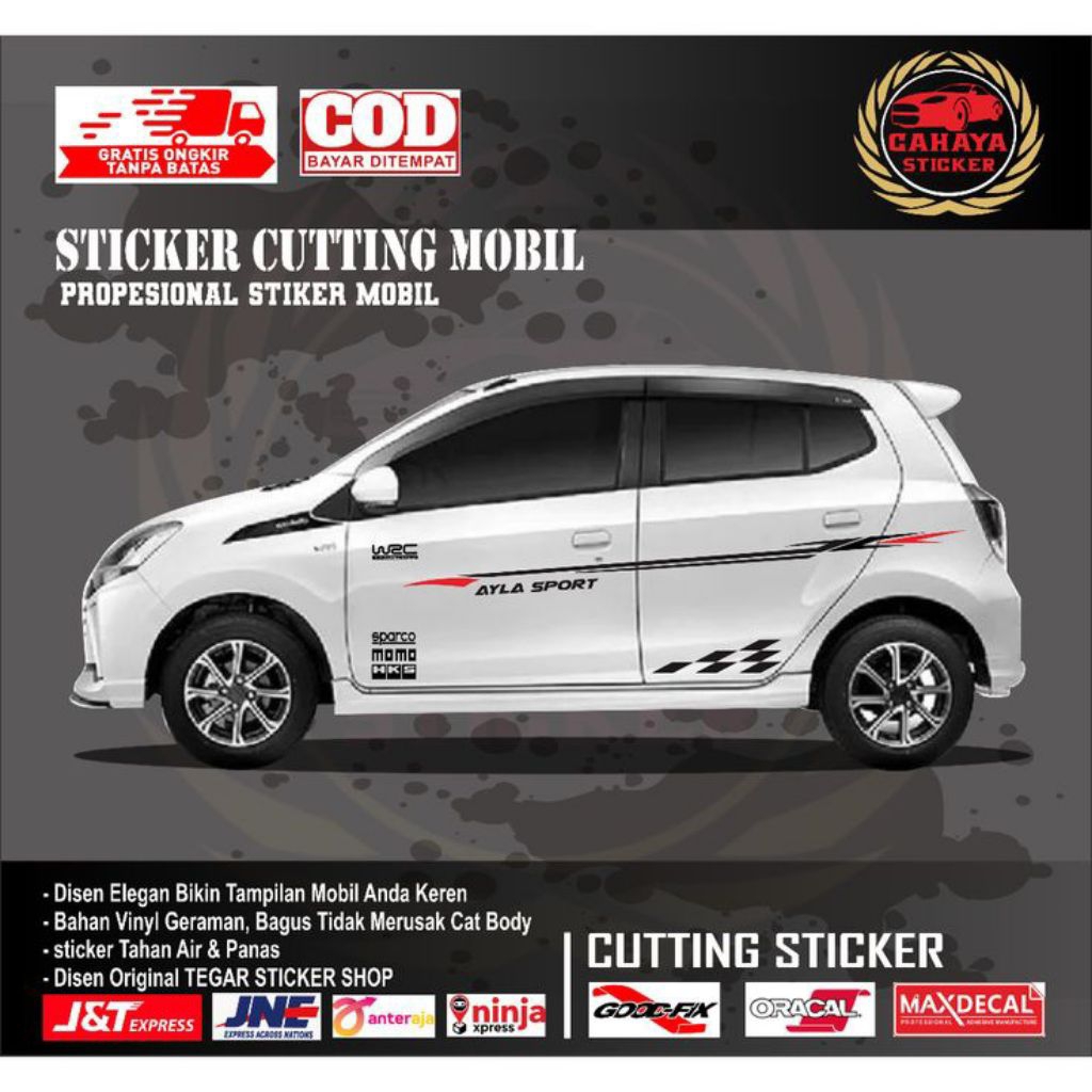 Sticker mobil ayla-agya sticker list terlaris mobil ayla-agya stiker mobil ayla-agya terbaru keren