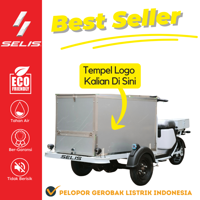 SELIS - Pujasera Lite AlumX  ( Gerobak Sepeda Listrik / Gerobak Kopi / Gerobak Sepeda / Gerobak List