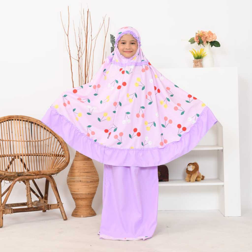 Mukena Anak Cica Chery Ungu Perempuan Beli Mukena / Mukena Anak (TAS SEJADAH) Sajadah Anak Perempuan