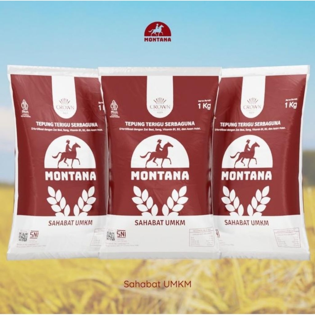 

Tepung Terigu Montana 1kg Protein Rendah