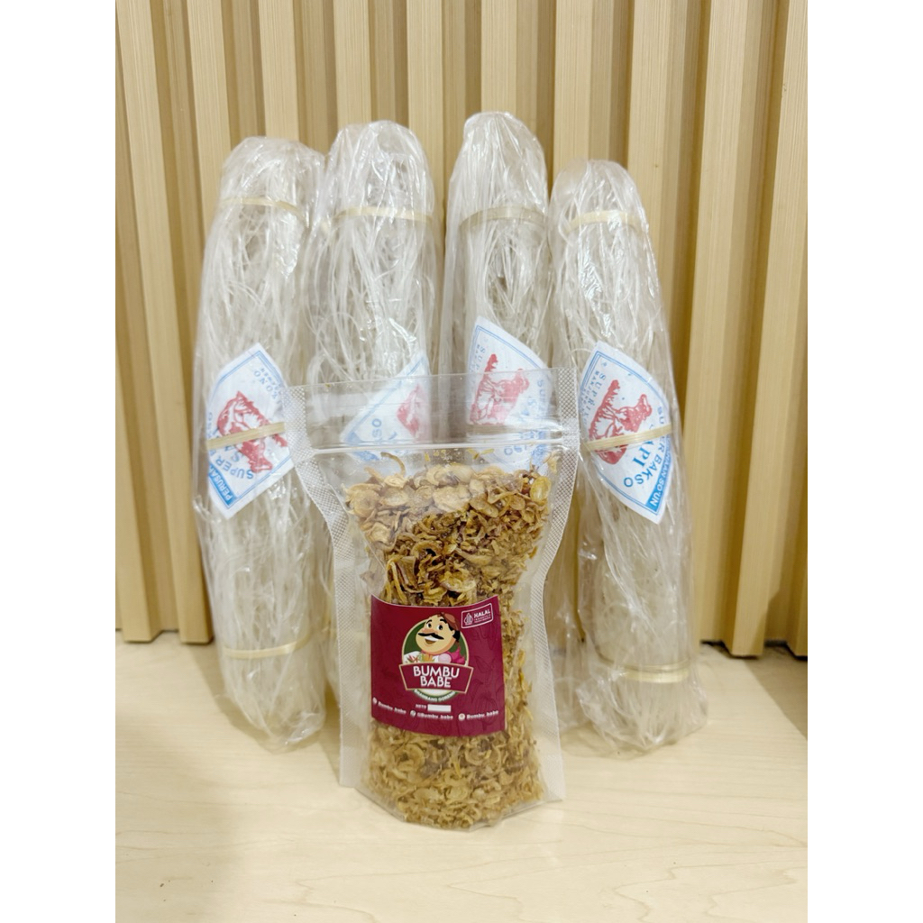 

[PROMO] Paket Hemat 100gr Bawang merah goreng mixs 4pcs mie Soun