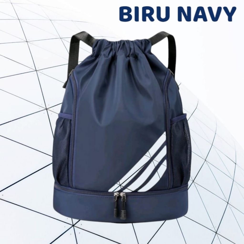 Tas Serut pria wanita multifungsi, tas olahraga, tas volly, tas basket, tas sepak bola, tas sekolah