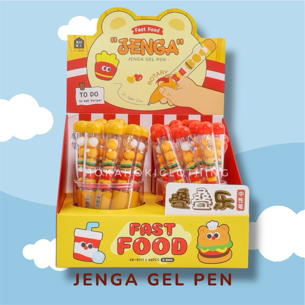 

Pulpen KUKI gel / Pulpen cats KUKI / Pulpen Fast food KUKI / Pulpen Stacking KUKI / Rotary Pulpen Gel KUKI / Pulpen sate KUKI