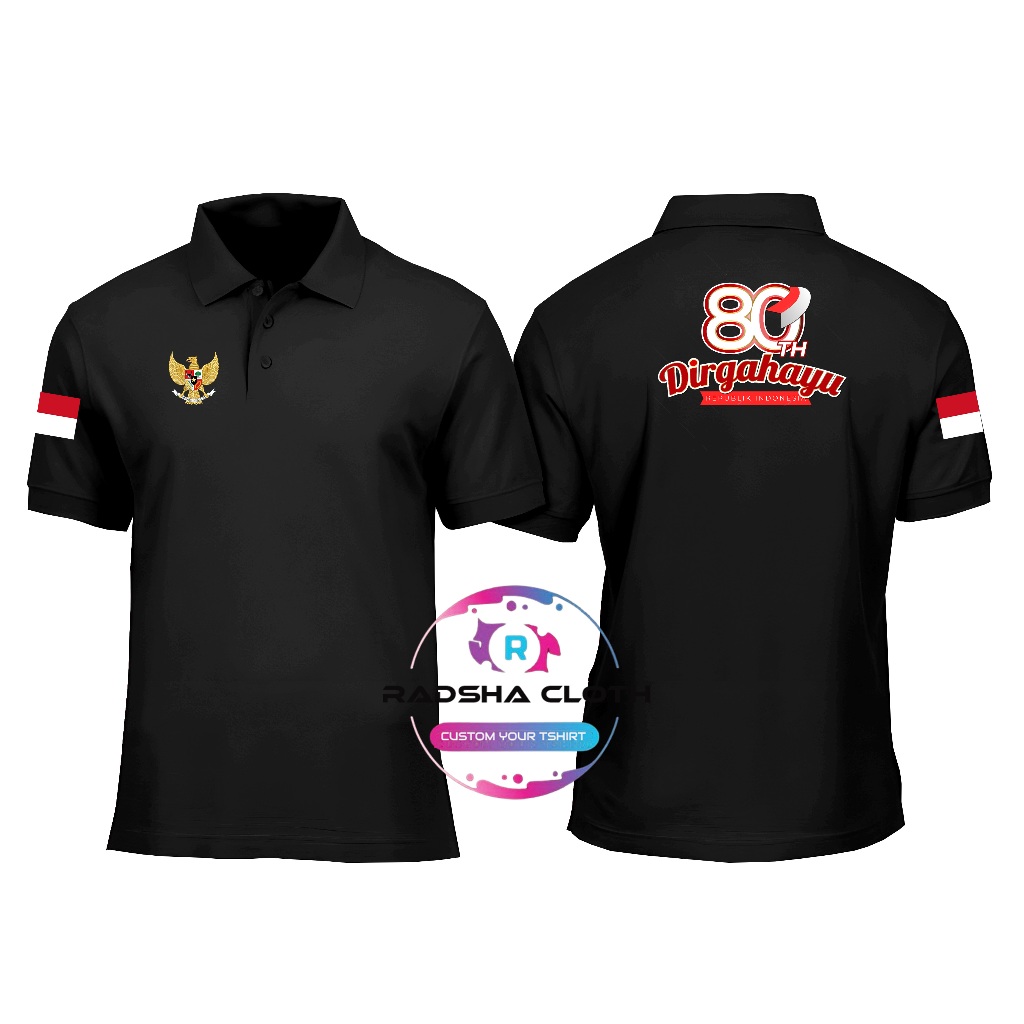 KAOS POLO SHIRT 80TH HUT KEMERDEKAAN INDONESIA - KAO POLO KEMERDEKAAN INDONESIA 2025