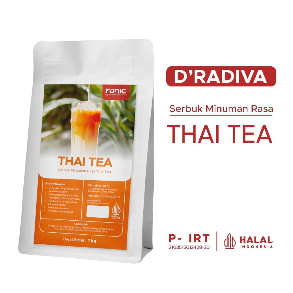 

Bubuk Minuman Premium Thai Tea RUNIC 1kg