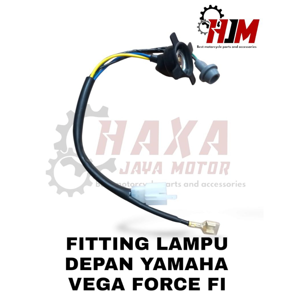 HJM-FITTING KABEL SOCKET LAMPU DEPAN YAMAHA VEGA FORCE FI PITING SOKET LAMPU DEPAN YAMAHA VEGA FORCE