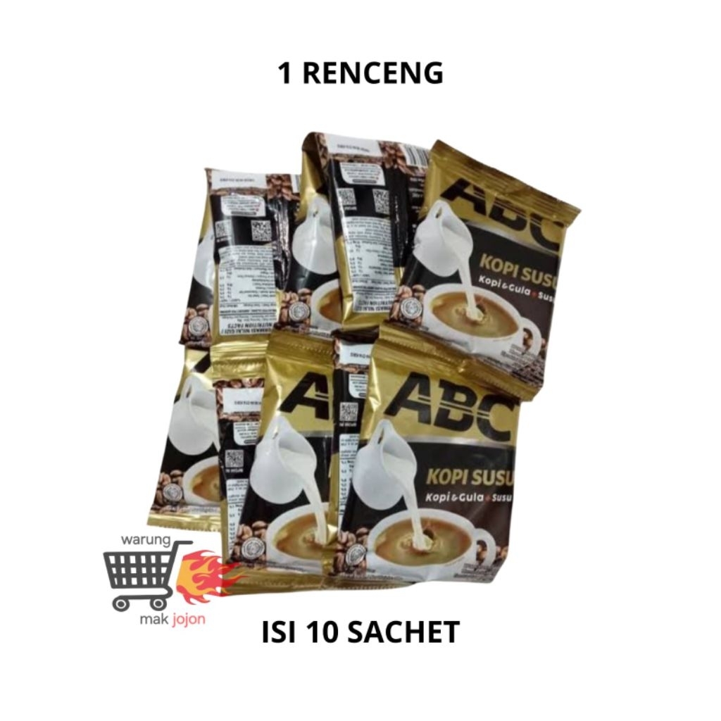 

kopi ABC kopi susu harga 1renceng isi 10sachet kemasan 30gr