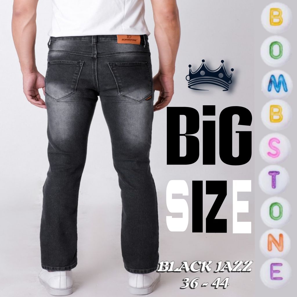 BOMBSTONE Celana Jeans Jumbo Pria - Jeans Jumbo Pria - Celana Jeans Pria Jumbo - Celana Jeans Denim 