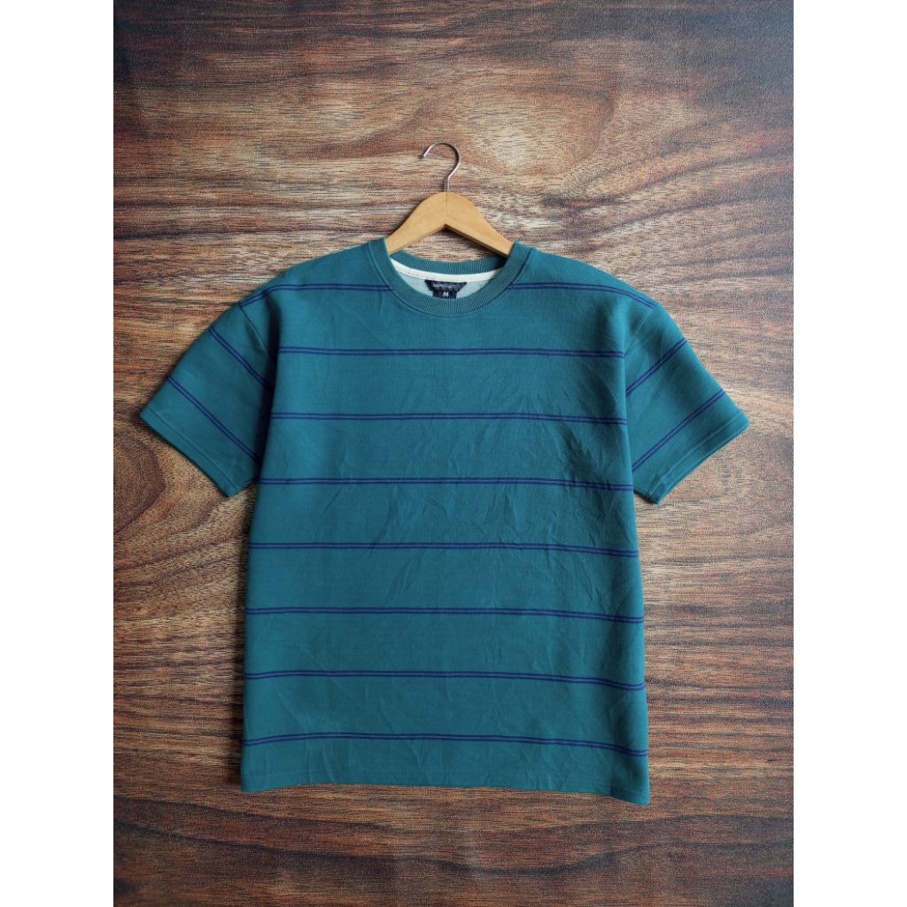 KAOS T-SHIRR WV PROJECT PLAIN STRIPE ART BORDIR PRIA SECOND PRELOVED
